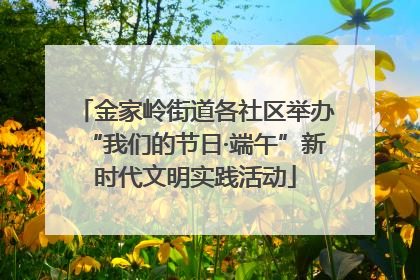 金家岭街道各社区举办“我们的节日·端午”新时代文明实践活动