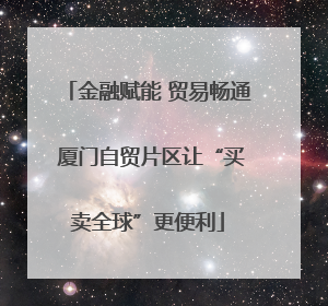 金融赋能 贸易畅通 厦门自贸片区让“买卖全球”更便利