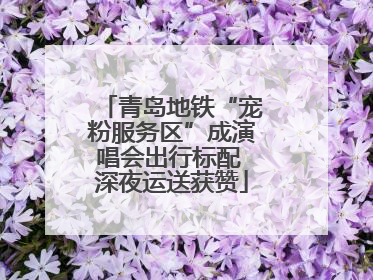 青岛地铁“宠粉服务区”成演唱会出行标配 深夜运送获赞