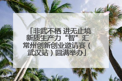 非武不栖 进无止境 新质生产力“智”汇常州创新创业邀请赛（武汉站）圆满举办