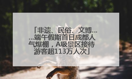非遗、民俗、文博……端午假期首日成都人气爆棚，A级景区接待游客超113万人次