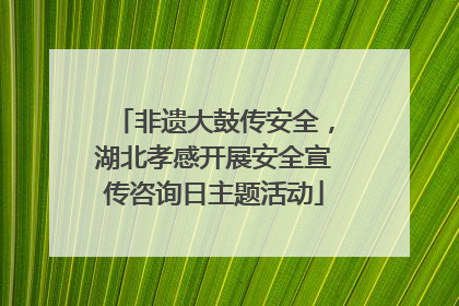 非遗大鼓传安全，湖北孝感开展安全宣传咨询日主题活动