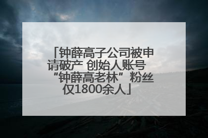 钟薛高子公司被申请破产 创始人账号“钟薛高老林”粉丝仅1800余人