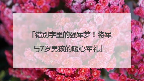 错别字里的强军梦！将军与7岁男孩的暖心军礼