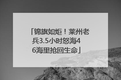 锦旗如炬！莱州老兵3.5小时怒海46海里抢回生命