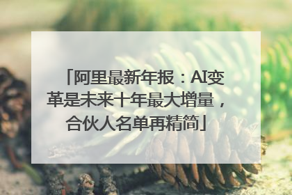 阿里最新年报：AI变革是未来十年最大增量，合伙人名单再精简