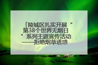 陵城区扎实开展“第38个世界无烟日”系列主题宣传活动——拒绝烟草诱惑 对第一支烟说不