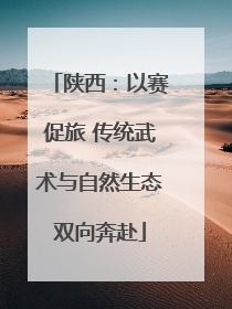 陕西：以赛促旅 传统武术与自然生态双向奔赴