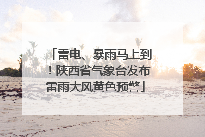 雷电、暴雨马上到！陕西省气象台发布雷雨大风黄色预警