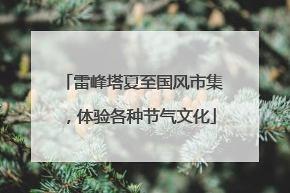 雷峰塔夏至国风市集，体验各种节气文化