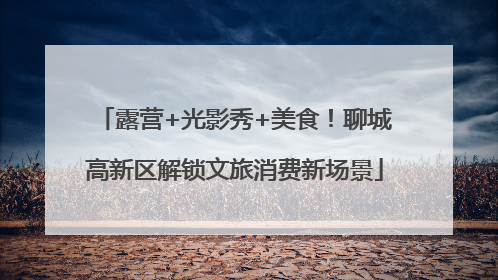 露营+光影秀+美食！聊城高新区解锁文旅消费新场景