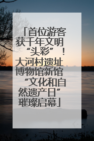 首位游客获千年文明“头彩”！大河村遗址博物馆新馆“文化和自然遗产日”璀璨启幕