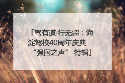 驾有道·行无疆：海淀驾校40周年庆典 “强国之声” 特辑