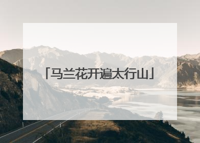 马兰花开遍太行山