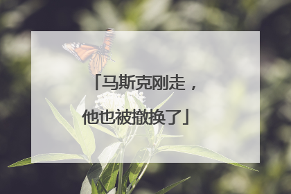 马斯克刚走，他也被撤换了