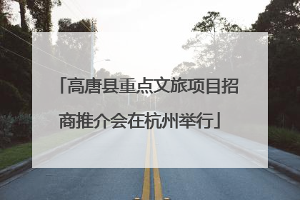 高唐县重点文旅项目招商推介会在杭州举行