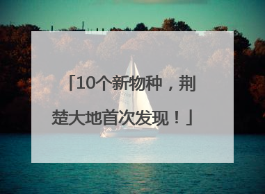 10个新物种，荆楚大地首次发现！