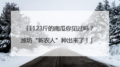 1123斤的南瓜你见过吗？潍坊“新农人”种出来了！