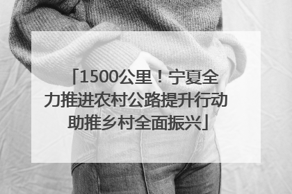 1500公里！宁夏全力推进农村公路提升行动 助推乡村全面振兴