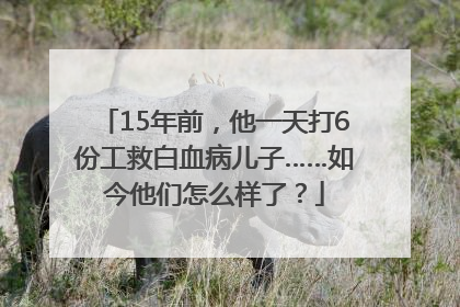 15年前，他一天打6份工救白血病儿子……如今他们怎么样了？
