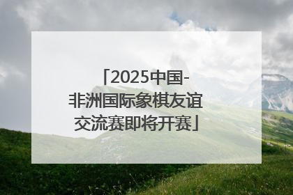2025中国-非洲国际象棋友谊交流赛即将开赛