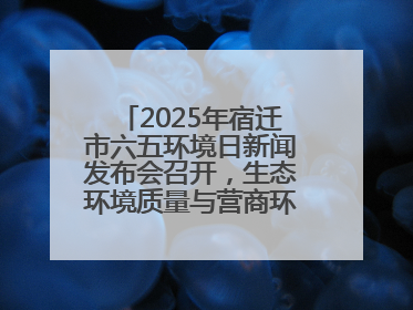 2025年宿迁市六五环境日新闻发布会召开，生态环境质量与营商环境双优化