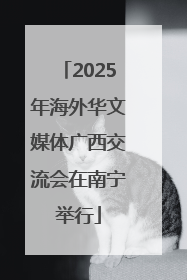 2025年海外华文媒体广西交流会在南宁举行