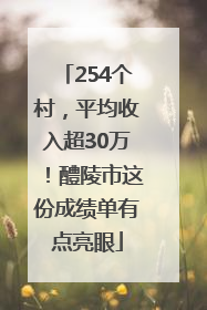 254个村，平均收入超30万！醴陵市这份成绩单有点亮眼
