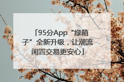 95分App“绿箱子”全新升级，让潮流闲置交易更安心